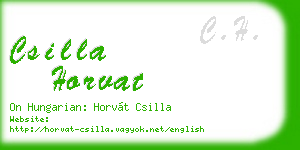 csilla horvat business card